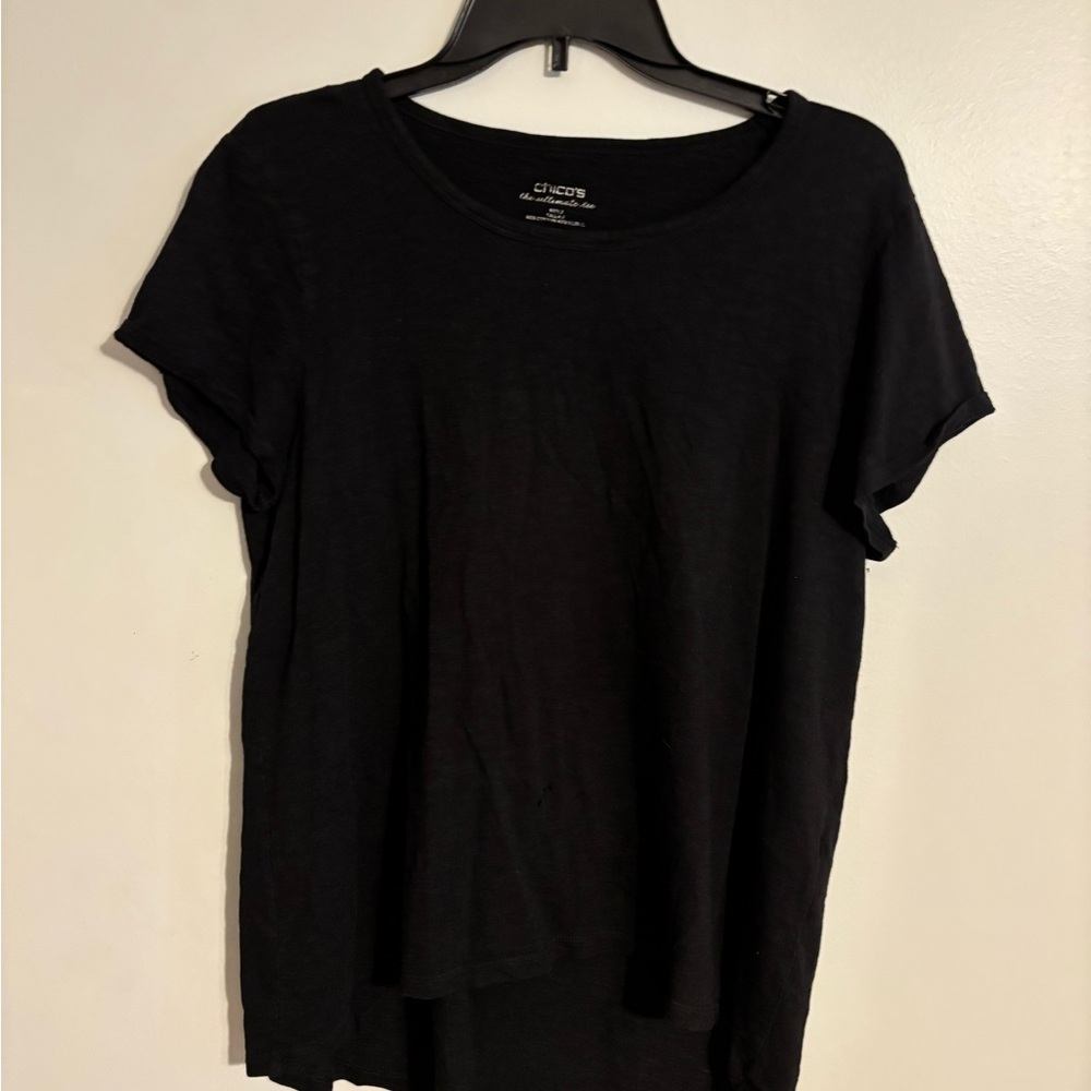 Chico's Black Short Sleeve Tee